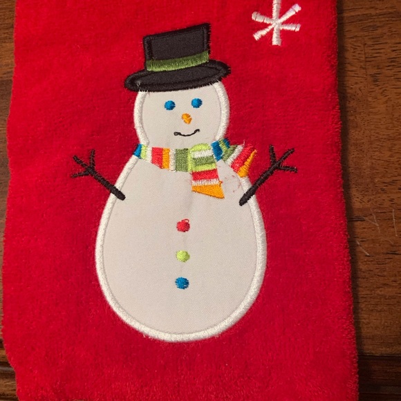 Holiday Snowman Kitchen Towel - Picture 3 of 4